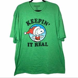 PEANUTS Snoopy Christmas Tee Size 2XL